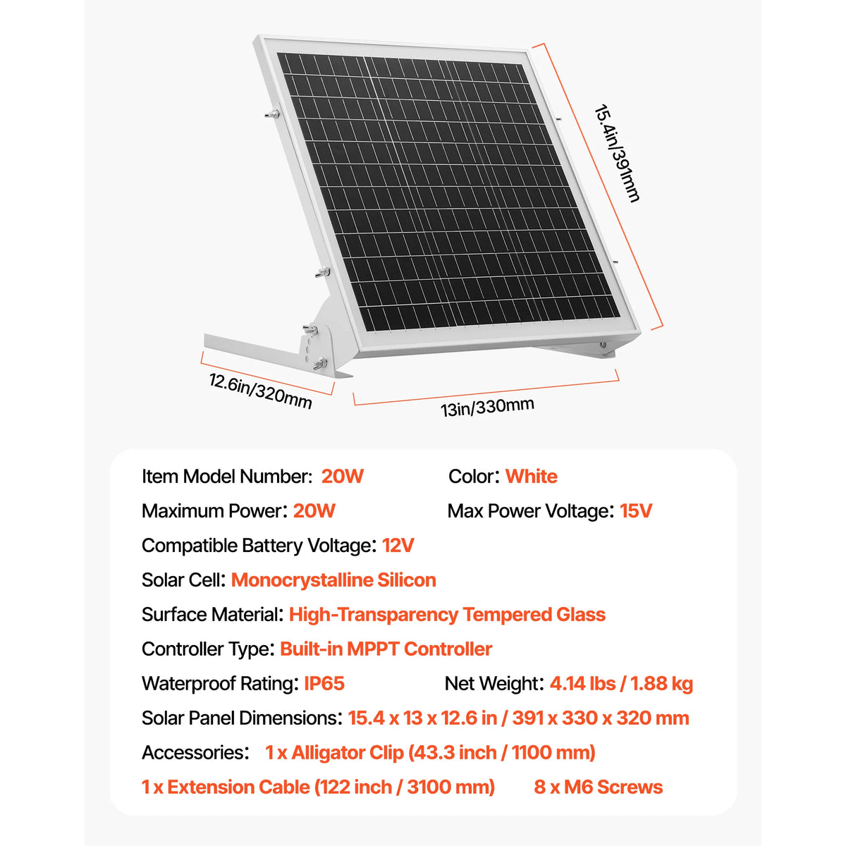 20W 12V Solar Battery Trickle Charger Maintainer with MPPT Solar Battery Charger Vue 20W Australia