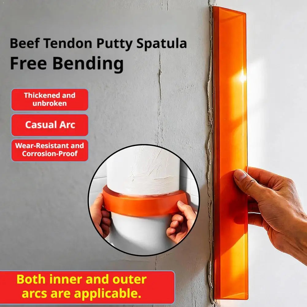 Professional Flexible Putty Spatula Beef Tendon Arc Scraper For Inner Outer Corner Wall Plastering Tool Wear-Resistant Vue