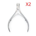 2PCSNail Manicure Scissors Cuticle Cutter Nails Cuticle Nippers Dead Skin Remover Pedicure Stainless Steel Cutters Tools Vue 01