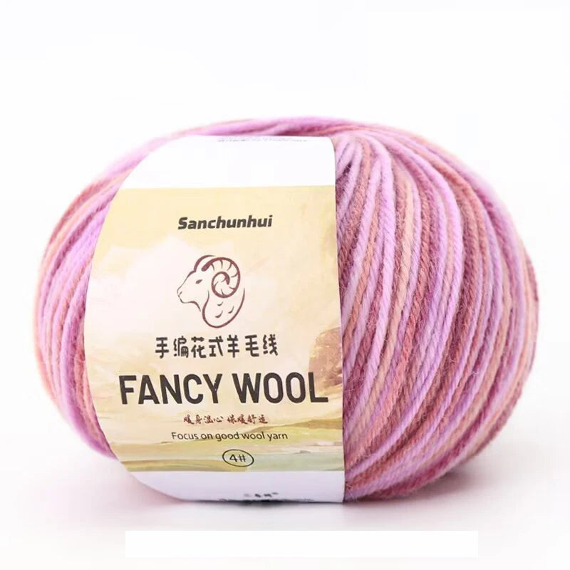 50g/roll Merino Wool Yarn Baby Soft Non-itchy Breathable Lightweight Yarn for Knitting Crochet, Baby Blanket Scarf Hat Sweater Vue 1PCS-MX-A2