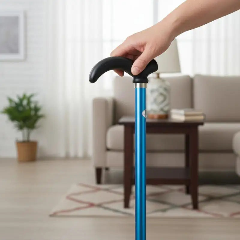 Adjustable Walking Stick 2 Section Stable Anti-skid Crutch Old Man
