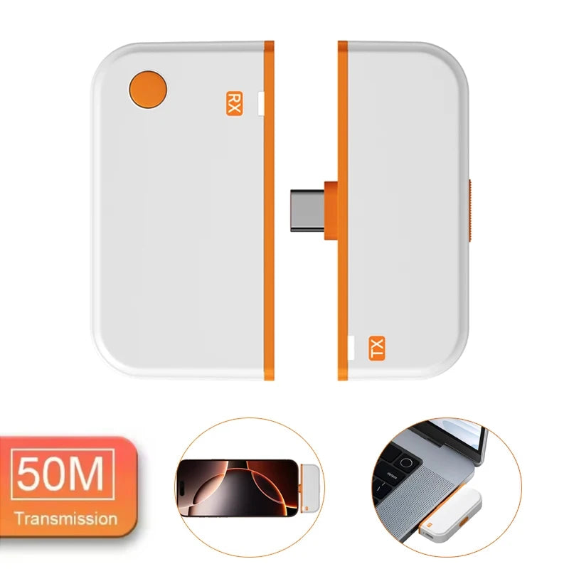 1080P 50M Wireless HDMI-Compatible Extender USB Video Transmitter Receiver Wifi Display TV Stick Dongle Adapter for PC TV Laptop Vue