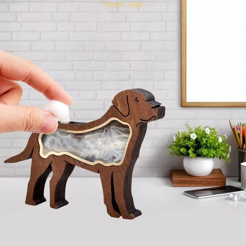 Personalized Wooden Pet Fur Keepsake Box | Cat & Dog Memorial Pet Keepsake Box Vue