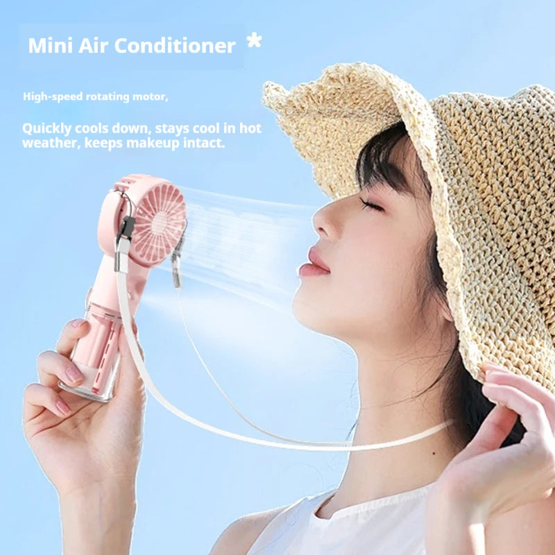 Wearable Handheld Mini Fan Outdoor Portable Cold Air Spray