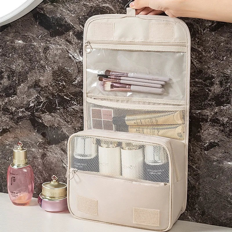 Travel Makeup Bag High Capacity Toiletries Storage Pouch Travel Make Up Organizer Waterproof Beauty Bag Bathroom Wash Bag Vue