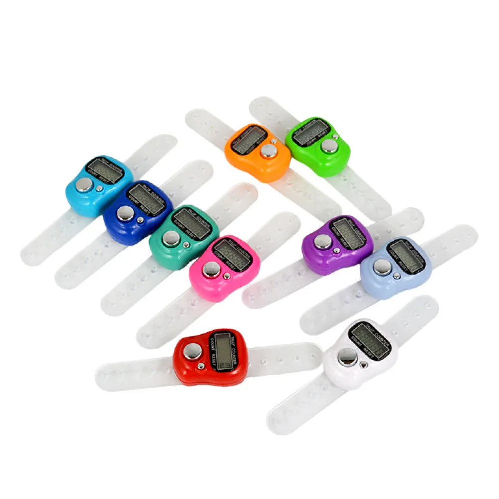 100Pcs Digit Finger Digital LCD Ring Tally Counter Electronic W2F Golf Hand Mini Vue Default Title