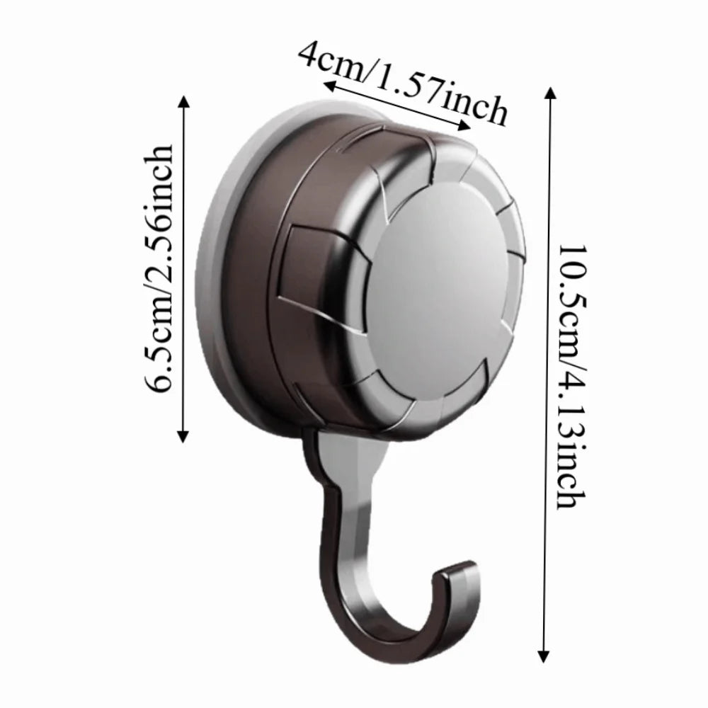 3Pcs Waterproof Suction Cup Hooks Reusable Detachable Nail-free Vacuum Hooks Punch-free Multifunctional Wall Hooks Vue