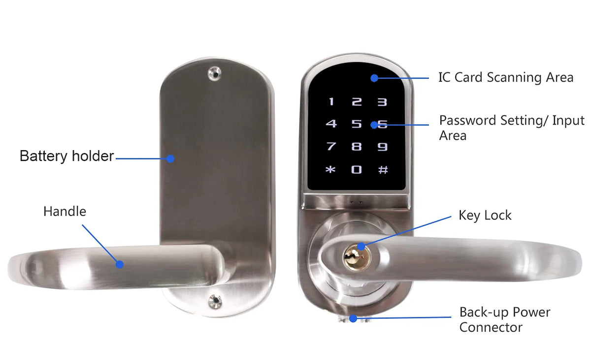 Smart TTlock door lock Bluetooth electronic keyless digital lock for apartments/ office/ hotel/ villa Vue