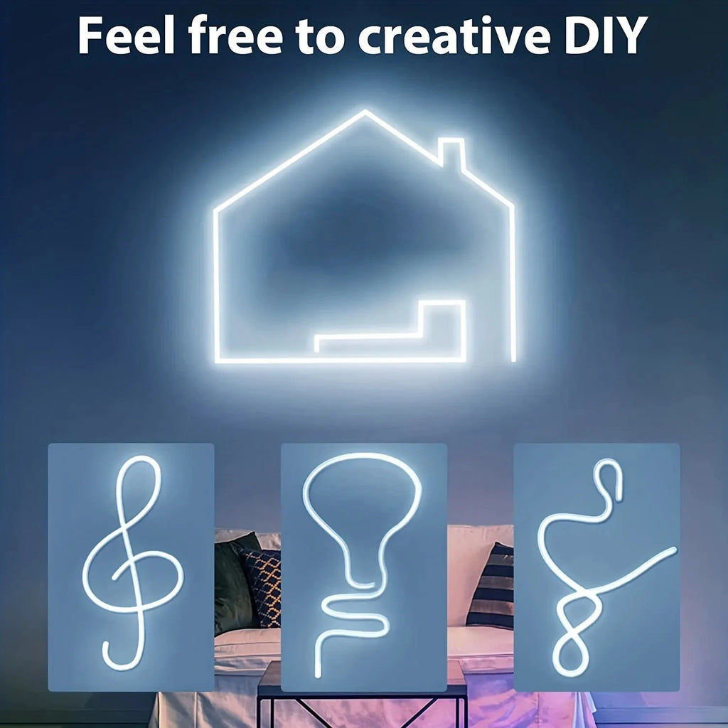 USB 5V LED Neon Light Touch Switch Waterproof Dimmable Strip Lamp Flexible Indoor Ambient Lights For Bedroom DIY Decor Lighting Vue