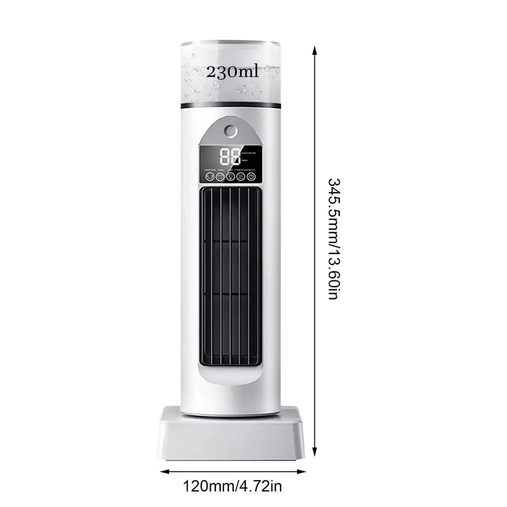 Portable Bladeless Personal Air Conditioner, Quiet Cooling Fan with Humidifier, Timer & Remote Control, Small AC for Home Office Vue White
