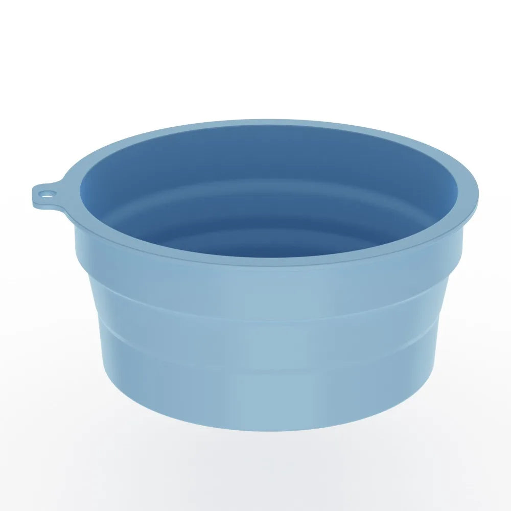 Foldable Face Ice Bath Bowl Silicone Built-in Tray Portable Basin