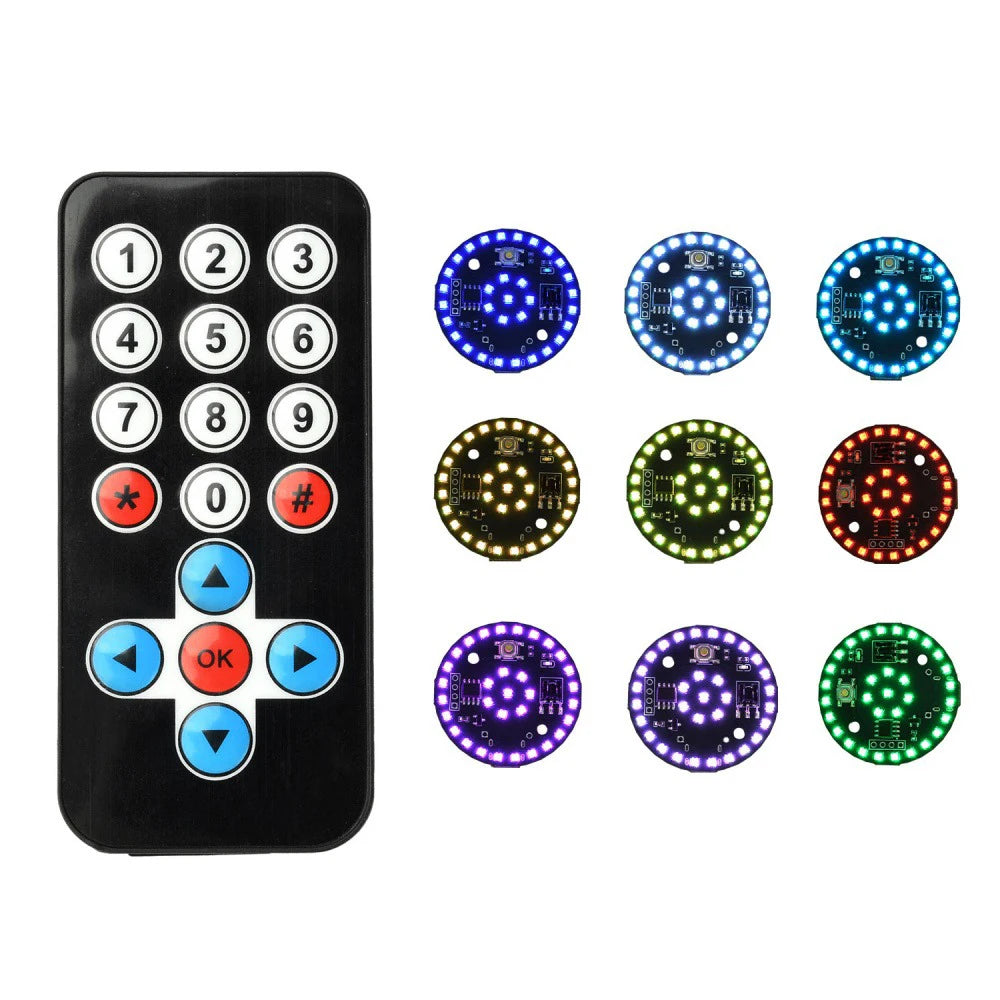 Infrared Remote LED Light 9 Constant-On Modes+1 Color-Changing Scroll Mode DIY Model Light Night Light Infrared LED Light Module Vue