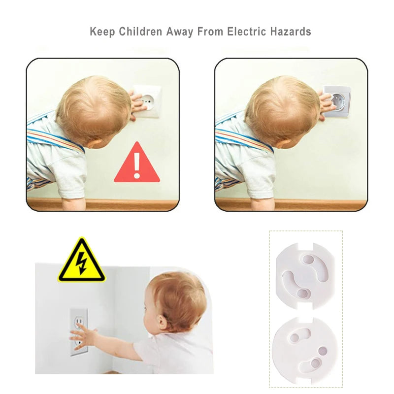 vvocci 10pcs outlet cover Baby Safety Electrical Security Plastic Safe Lock Cove Socket Protection Electric Shock Hole Children Vue