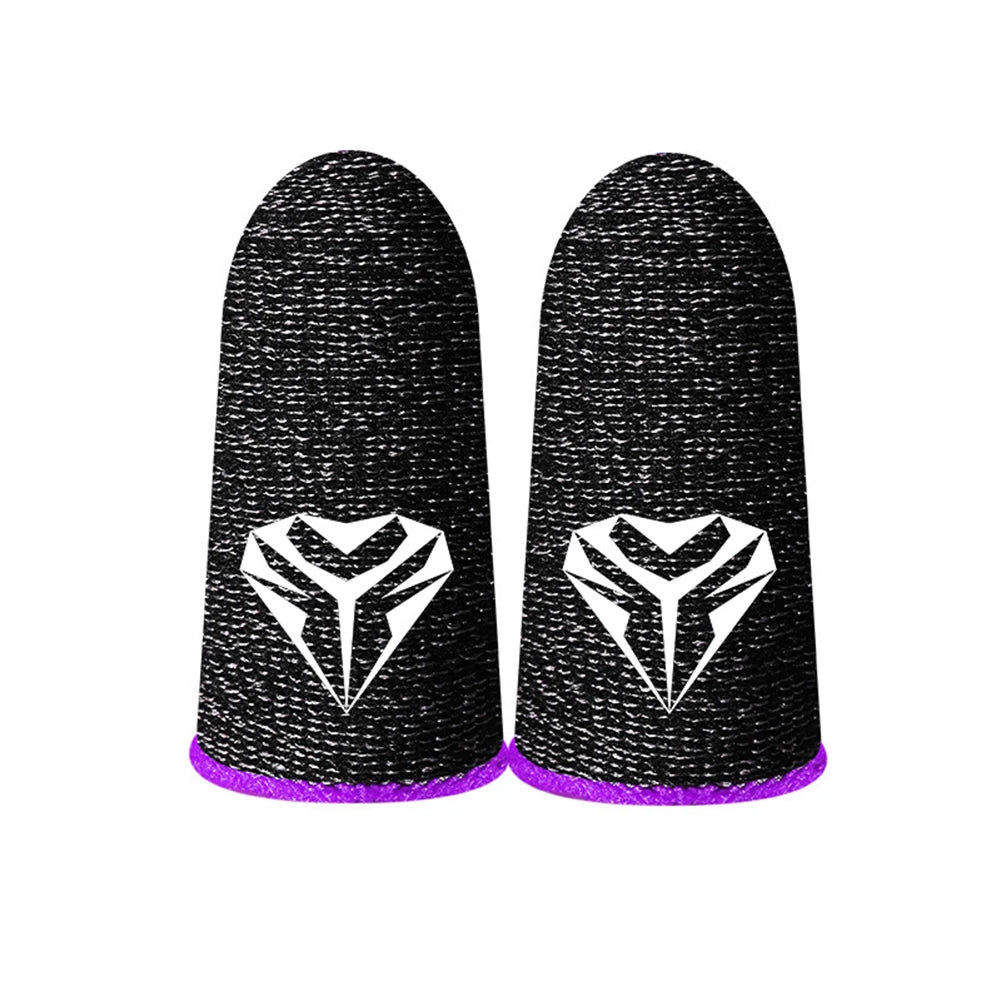 1 Pair Gaming Finger Sleeve for PUBG Thumb Gloves Breathable for Mobile Game Vue PURPLE