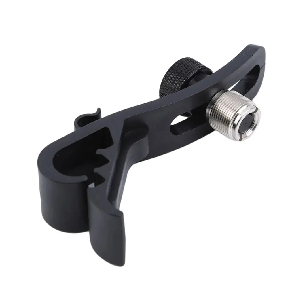 Black Microphone Holder with Drum Clamp Adjustable Anti-Vibration Drum Instrument Holder Metal Plastic Copper Material Vue