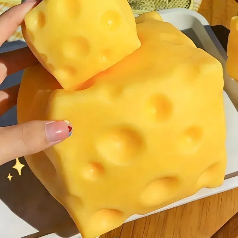 2026 New Squishy Square Cheese Squeeze Toys Slow Rebound Stress Relief Sensory Toy Soft Butter Cheese Party Toy Vue