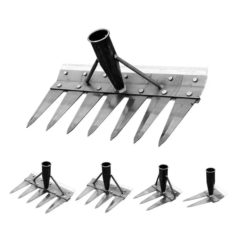 Carbon Steel Garden Hand Rake – 2–7 Tooth Weeding Tool Garden Hand Rake Vue