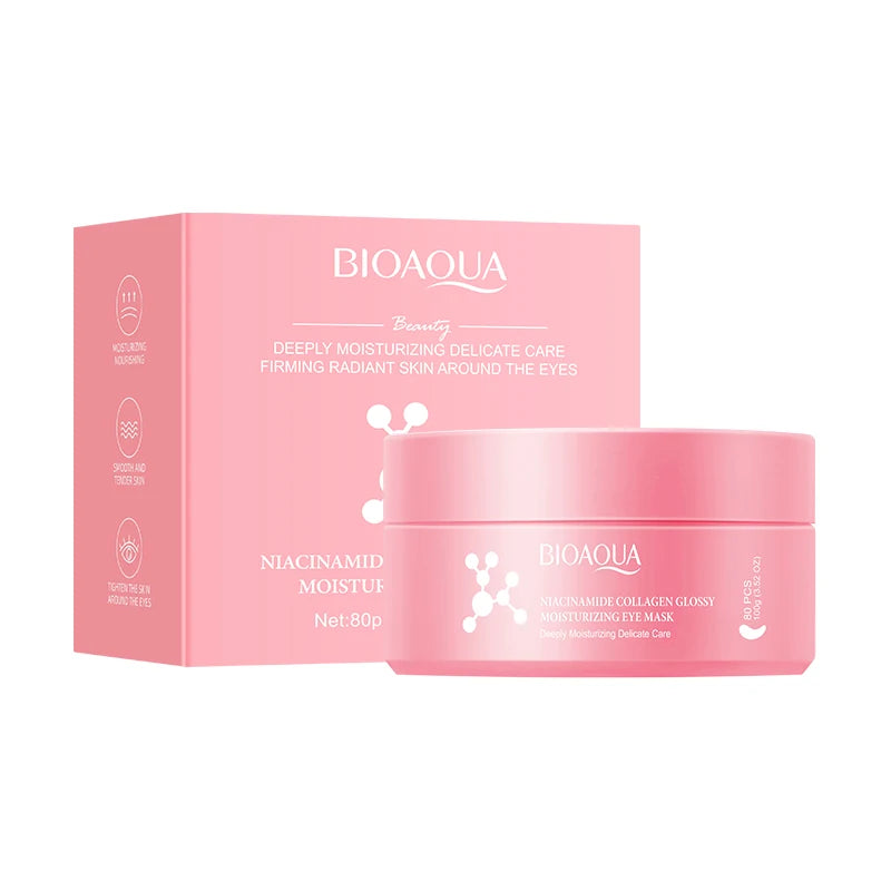 80 Pieces of Niacinamide Collagen Eye Mask, Anti-Dark Circles, Whitening, Anti-Wrinkle, Moisturizing, Anti-Aging Eye Patches Vue Nicotinamide