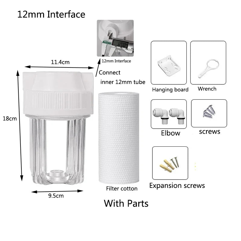 Explosion-proof External Aquarium Canister Sponge Filter Bucket No Pump Suitable for Small Fish Tanks Wall Mounted Filter Vue 12mm