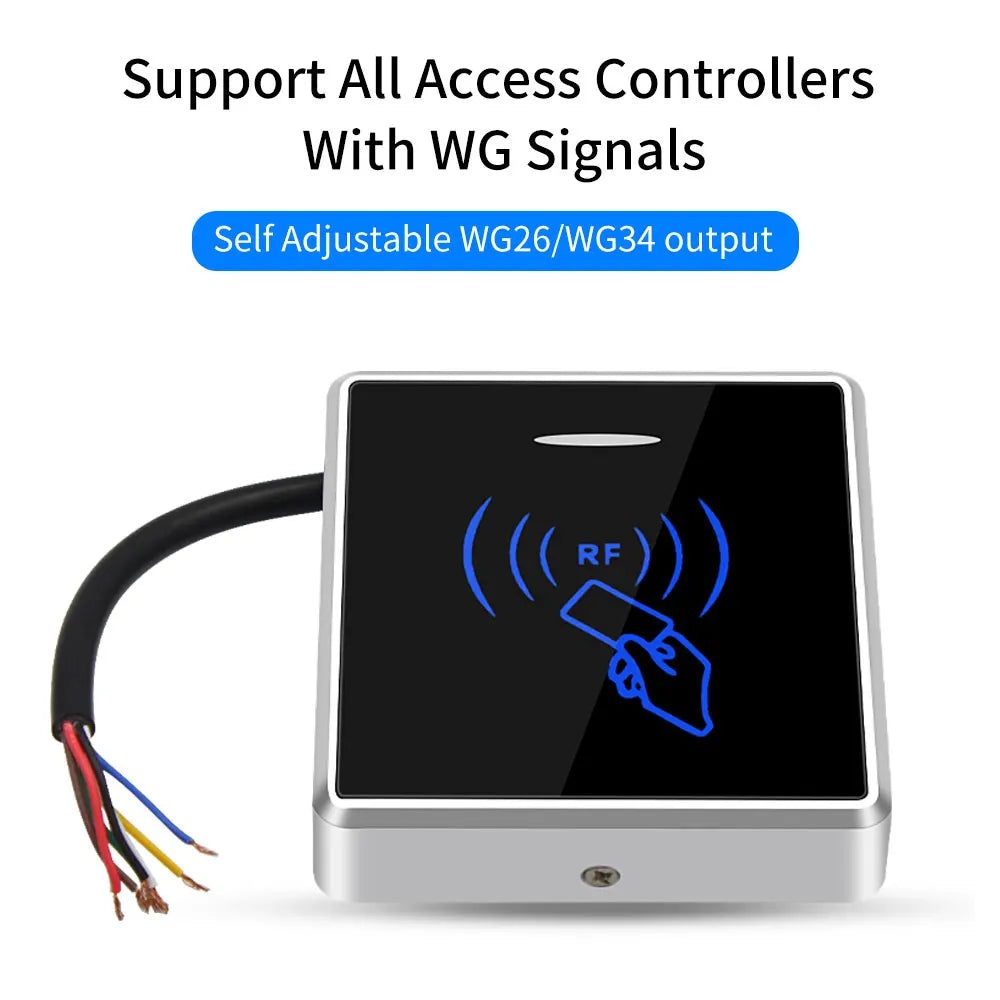 Anti-Copy RFID Reader Access Control Kits Wiegand Output Slave Card Reader Uncopy Rfid Card keyfobs No Relay Vue