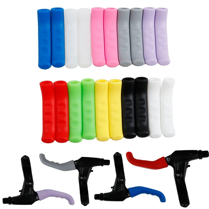 2PCS Bicycle Brake Handle Cover TPR MTB Grips Bicycle Handlebar Protect Cover Anti-slip Bicycle Protective Gear Bike Accessories Vue