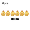 6PCS Driving Assistance Signs Luminous Chicken Safety Points Inside The Car ,Car Point Marking, Car Center Console Decoration Vue Yellow-6pcs