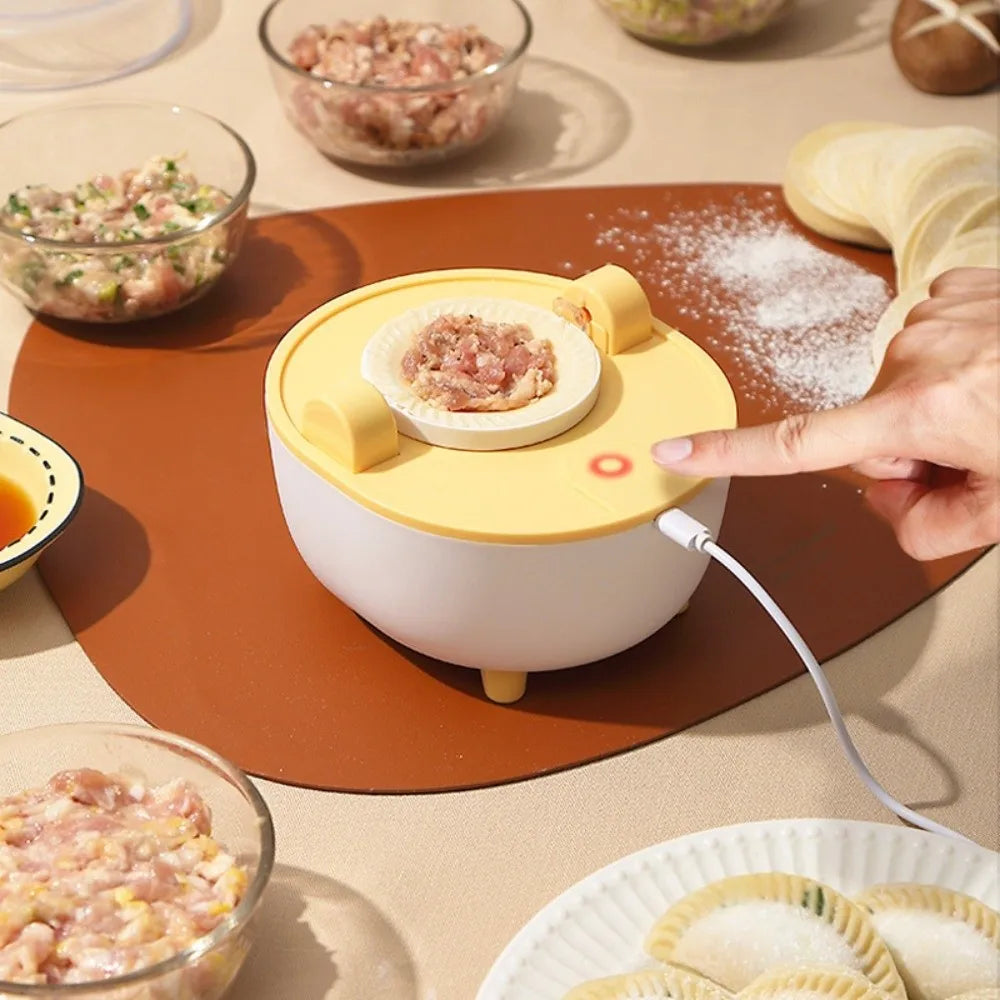 Fully Automatic Dumpling Making Machine Dumpling Wrappers Press Dumpling Skin Maker Electric Dumpling Machine Food Processors Vue White