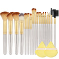 Champagne Makeup Brush Set Professional Soft Fluffy Makeup Beauty Tools Foundation Concealers Powder Blush Brushes Wooden Handle Vue Champ18-2PFF