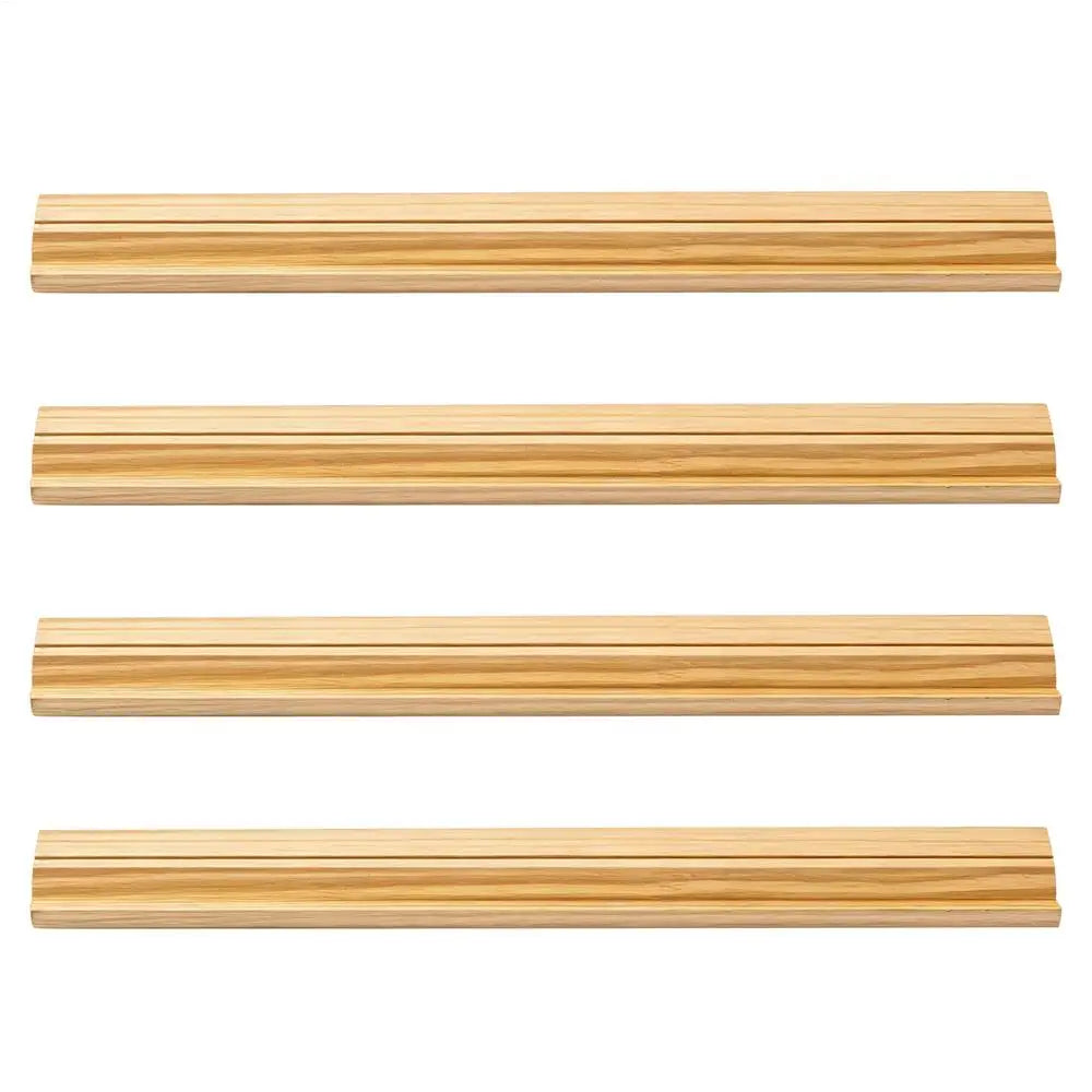 4 Pcs Non-Slip Wooden Mahjong Racks With Pushers, 45CM Durable Tile Holders & Push Tools For Family, Travel & Outdoor Game Fun Vue A