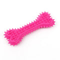 1PC Pet Chew Toy Soft Rubber Bite-resistance Bone Shape Teeth Grinding Chewing Toys for Small Dogs Training Pet Supplies Vue Pink
