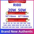 RI80 Red resistance 20W 50W Glass glaze film 20K50K200M30M1K300K500M non-inductive high voltage resistance Vue 300K 20W 18X118mm