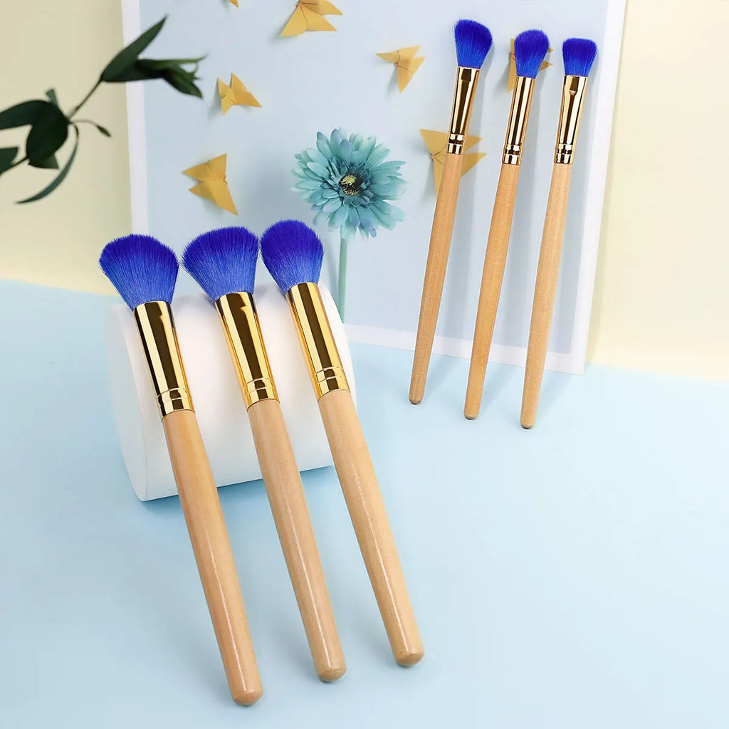 6pcs Makeup Brushes Set for Women Cosmetic Concealer Eyelashes Blush Loose Powder Eyeshadow Soft Fluffy Blending Beauty Tools Vue
