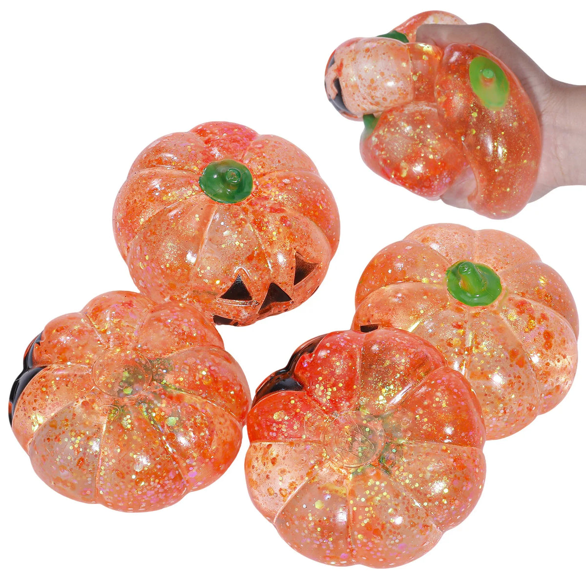 Halloween Pumpkin Maltose Stress Ball squishies Toy Soft Stress Ball squishy Slow Rebound Fidget Toy Stress Relief Relax Toys Vue