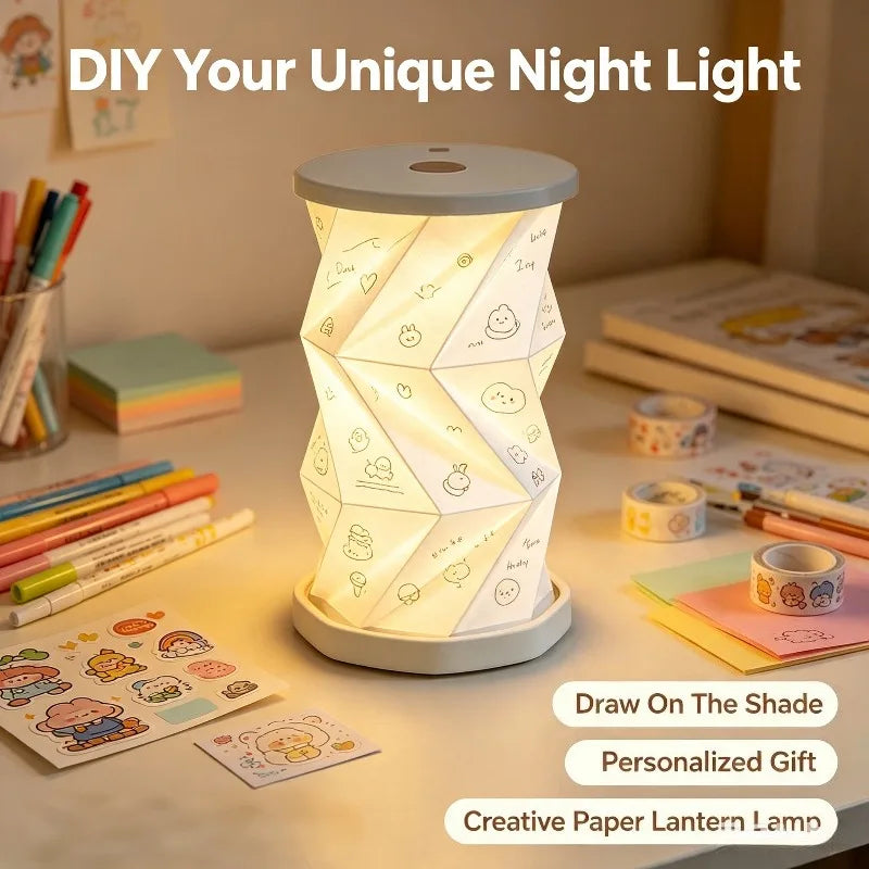 Portable LED Foldable Lamp, Touch Control Night Light with Rotating Design for Bedroom Reading Home Gift Vue