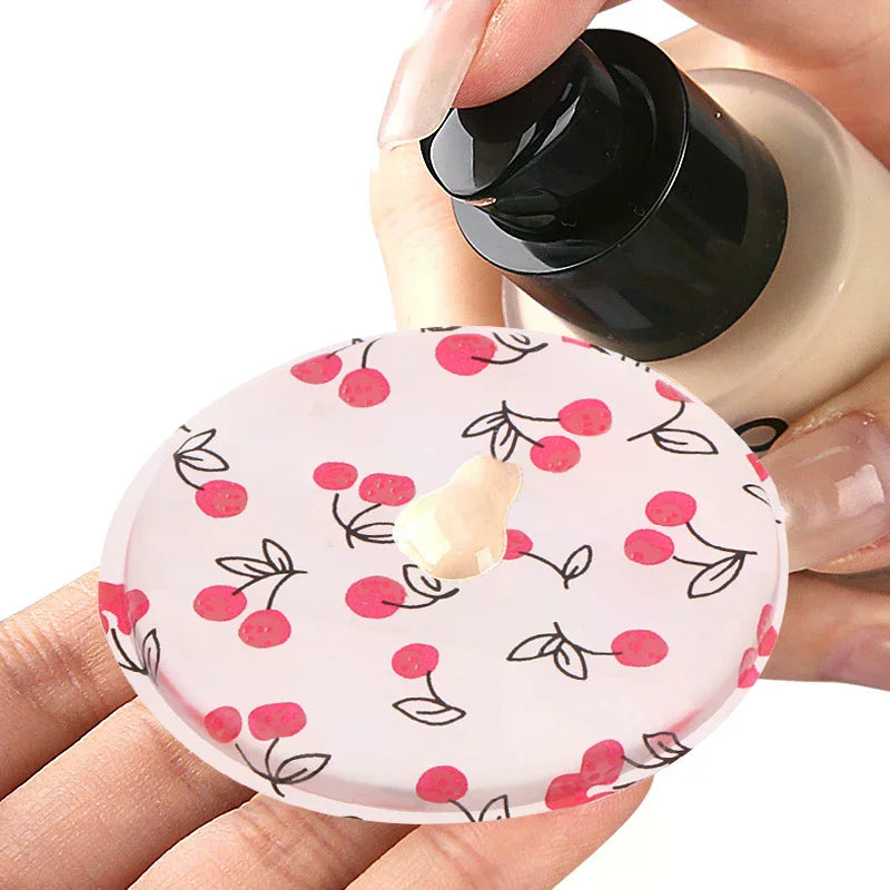 1/2Pcs Cherry Print Silicone Gel Powder Puff Sponge Face Conceale Cosmetics Puff Accessories For Foundation Cream No Powder Vue