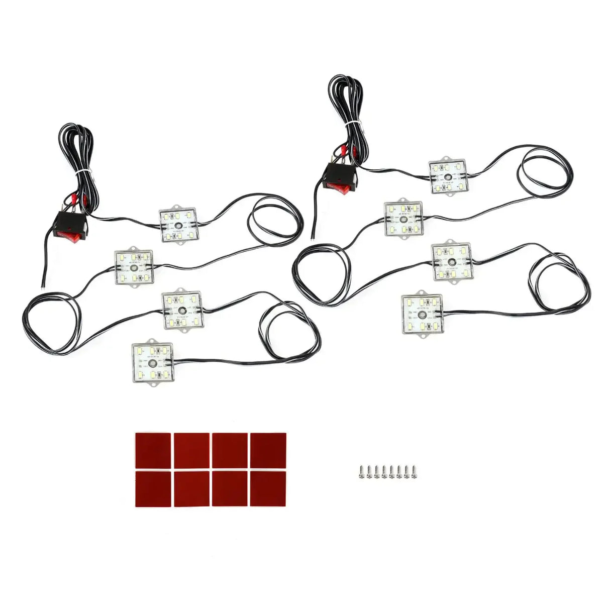 8/10Pcs Universal Truck Bed Trunk Lighting Strip 6000K White LEDs Light For BMW/Toyota/Tundra/Chevy Truck Pickup Vue
