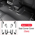 For Tesla Model Y Juniper 2025 TPE Under Seat Corner Guard Seat Slide Rails Protector Cover Anti-Kick Decor Flocking Accessories Vue 7pcs