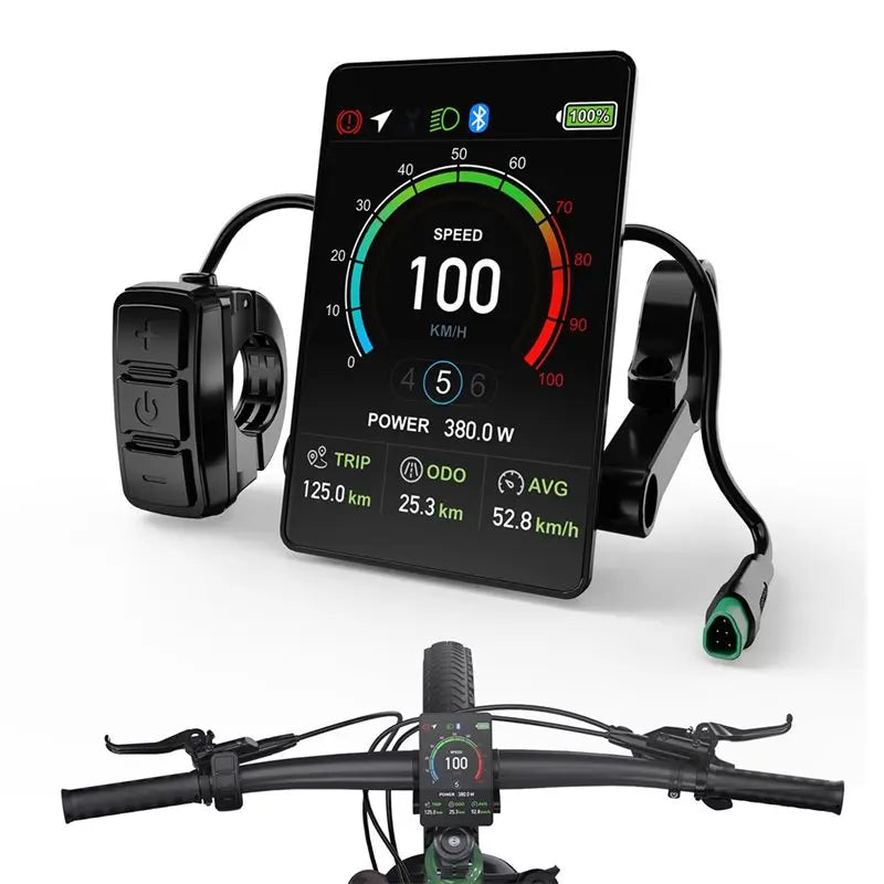 Hot-For Tongsheng 5Pin E-Bike Control Panel VD04 Bluetooth Display Waterproof Ebike Display Part CAN Protocol Vue