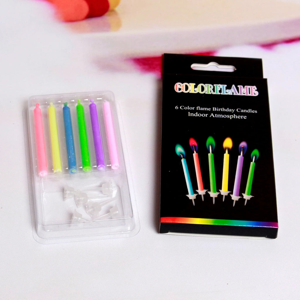 Color Frame Candles Novelty Decorations 6pcs/12pcs Super Bright Candles Environmentally Friendly Paraffin Wax for Party Festive Vue