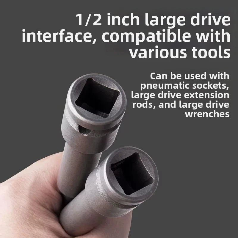 Extended Thin Wall Socket 8–19mm | 1/2" Drive CR-V Long Socket Socket Adapter Set Vue
