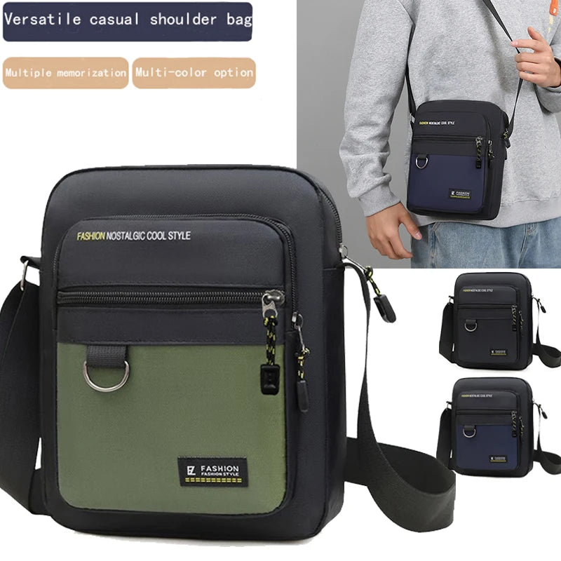 Sleek Multi-color Contrast Sling Bag Adjustable-strap Lightweight