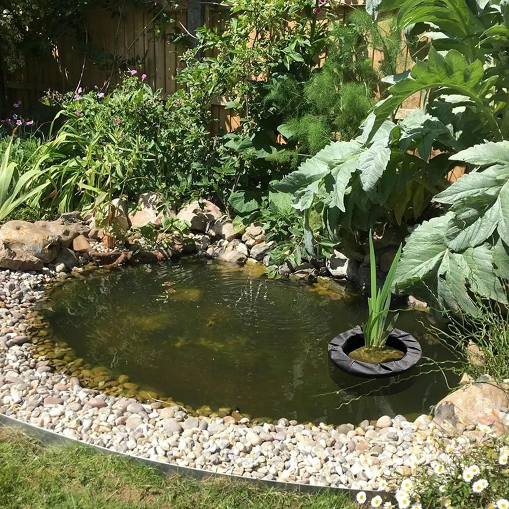 18cm/27cm Fabric Floating Pond Planter Aquatic Flower Container Floating Garden Island Pot for Outdoor Water Pond Aquatic Plants Vue
