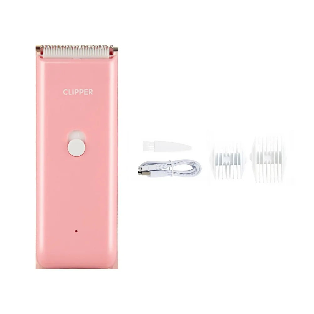 Pet Haircutting Professional Dog Hair Clipper Waterproof Wireless Pet Hair Trimmer Low Noise Mute Cat Grooming Clipper Home Use Vue Pink