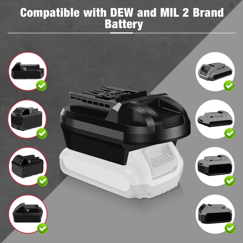 Battery Adapter for Makita/Dewalt/Milwaukee/Craftsman 18/20V Lithium Batteries Converting To for Skil 20V Battery Power Tools Vue