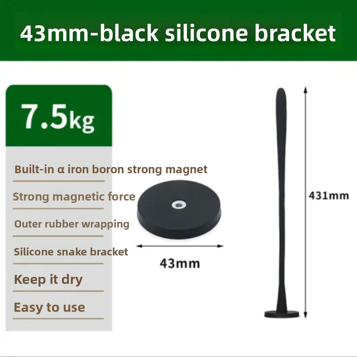 Front Washing Machine Door Strong Magnet Bracket Strong Magnetic Washing Machine Door Door Bracket Magnet Snake-Shaped Silicone Vue Black