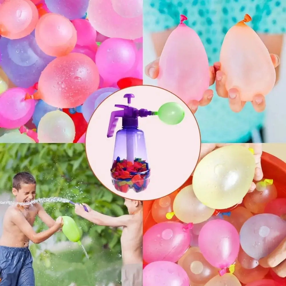 Portable Air Water Bomb Balloon Pump Balloons Kids Party Outdoor Toy
