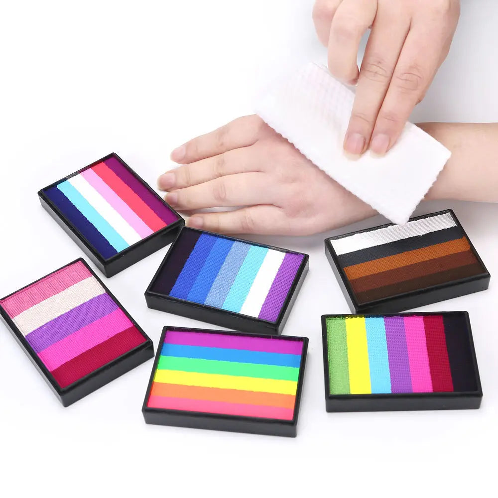 3 30g Children's Professional Rainbow Split Cake Face Painting Body Painting Makeup Is Non-toxic Safe And Easy To Clean Vue