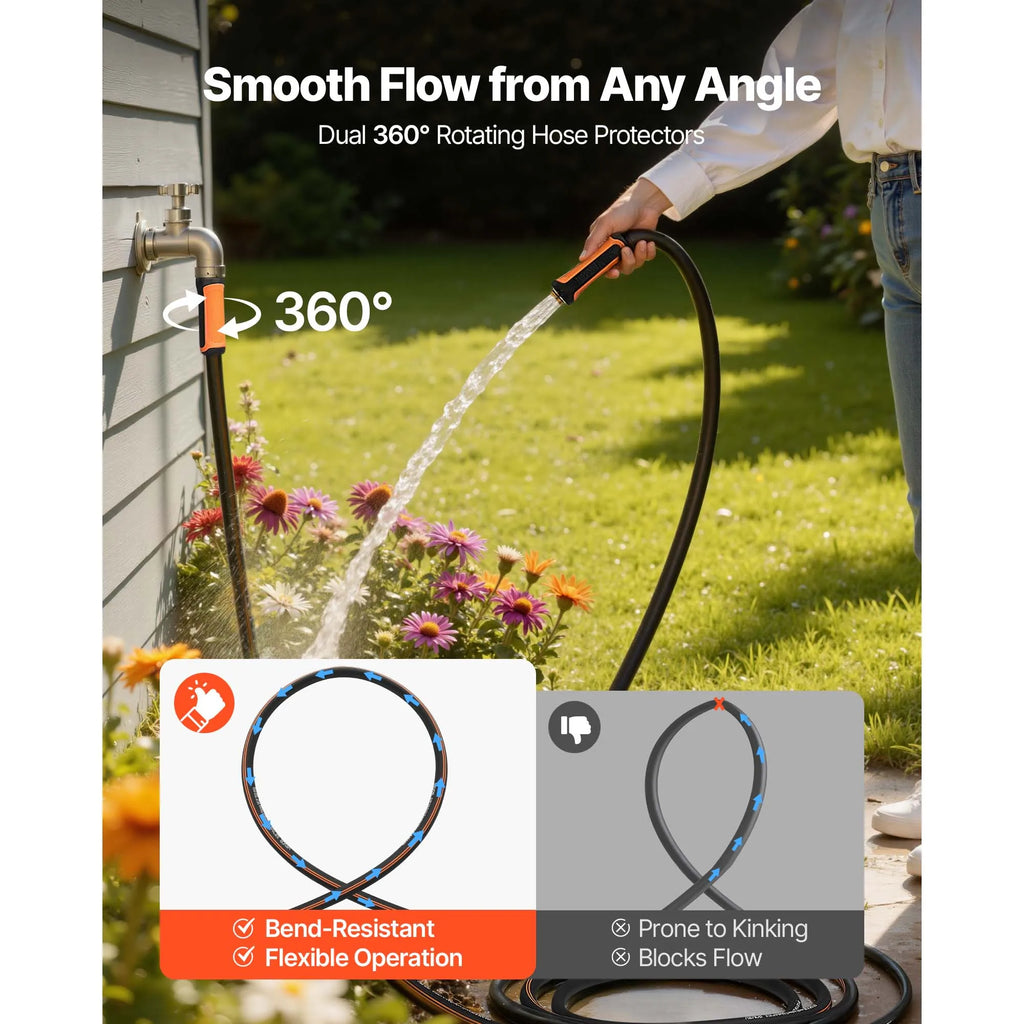 SucceBuy Heavy Duty Rubber Garden Hose – Flexible & Kink-Free Rubber Garden Hose Vue