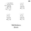 4Pcs 6mm 8mm 10mm Aquarium Acrylic Clips Fish Tank Lid Cover Support Holder Bracket Stand Vue 8mm