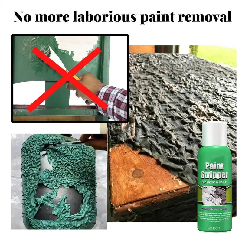 100ml Strong Paint Remover for Metal Fast Effective Paint Stripper Liquid with Brush for Automobile Motorcycle Rust Removal Vue